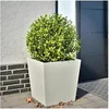 Image de Jardinière blanc 50x50x50 cm acier, jardinière d'extérieur, boîte à fleurs, boîte de jardin, jardinière de patio, 851068