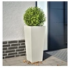 Image de Jardinière blanc 35x35x75 cm acier