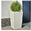 Image de Jardinières 2 pcs blanc 45x45x75 cm acier, jardinière d'extérieur, boîte à fleurs, boîte de jardin, jardinière de 851097