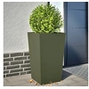 Image de Jardinières 2 pcs vert olive 45x45x75 cm acier, jardinière d'extérieur, boîte à fleurs, boîte de jardin, jardinière 851101