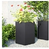 Image de Jardinière noir hexagone 46x40x45 cm acier
