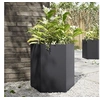 Image de Jardinières 2 pcs noir hexagone 46x40x45 cm acier, jardinière de fleurs, jardinière de patio, jardinière de jardin, 851109
