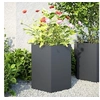 Image de Jardinières 2 pcs anthracite hexagone 46x40x45 cm acier, jardinière de fleurs, jardinière de patio, jardinière de 851113