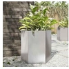 Image de Jardinière hexagone 46x40x45 cm acier inoxydable, jardinière de fleurs, jardinière de patio, jardinière de jardin, 851116