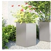 Image de Jardinières 2 pcs hexagone 46x40x45 cm acier inoxydable, jardinière de fleurs, jardinière de patio, jardinière de 851117