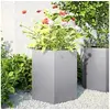 Image de Jardinières 2 pcs hexagone 46x40x45 cm acier galvanisé