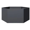 Image de Jardinière anthracite hexagone 104x90x45 cm acier, jardinière de fleurs, jardinière de patio, jardinière de jardin, 851131