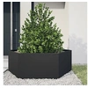 Image de Jardinière noir hexagone 138x120x45 cm acier, jardinière de fleurs, jardinière de patio, jardinière de jardin, 851136
