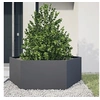 Image de Jardinière anthracite hexagone 138x120x45 cm acier, jardinière de fleurs, jardinière de patio, jardinière de jardin, 851138