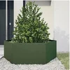 Image de Jardinière vert olive hexagone 138x120x45 cm acier, jardinière de fleurs, jardinière de patio, jardinière de jardin, 851139