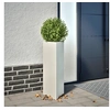 Image de Jardinière blanc triangulaire 30x26x75 cm acier 851145
