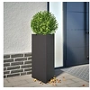 Image de Jardinières 2 pcs noir triangulaire 40x34,5x70 cm acier