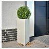 Image de Jardinière blanc triangulaire 40x34,5x70 cm acier 851159