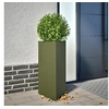 Image de Jardinière vert olive triangulaire 40x34,5x70 cm acier 851163