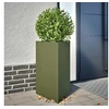 Image de Jardinières 2 pcs vert olive triangulaire 50x43x75 cm acier 851178