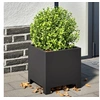 Image de Jardinière noir 30x30x30 cm acier, planteur, jardinière de patio, bac à fleurs, jardinière d'extérieur, boîte à 851185