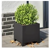 Image de Jardinières 2 pcs noir 30x30x30 cm acier, planteur, jardinière de patio, bac à fleurs, jardinière d'extérieur, boîte 851186