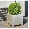 Image de Jardinière 30x30x30 cm acier inoxydable, planteur, jardinière de patio, bac à fleurs, jardinière d'extérieur, boîte à 851193