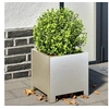 Image de Jardinières 2 pcs 30x30x30 cm acier inoxydable, planteur, jardinière de patio, bac à fleurs, jardinière d'extérieur, 851194