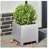 Image de Jardinière 30x30x30 cm acier galvanisé, planteur, jardinière de patio, bac à fleurs, jardinière d'extérieur 851195