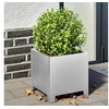 Image de Jardinières 2 pcs 30x30x30 cm acier galvanisé, planteur, jardinière de patio, bac à fleurs, jardinière d'extérieur, 851196