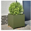 Image de Jardinière vert olive 50x50x50 cm acier, planteur, jardinière de patio, bac à fleurs, jardinière d'extérieur, boîte à 851216