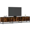Image de Meuble TV chêne fumé 210x35x41 cm bois d ingénierie