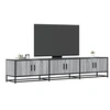 Image de Meuble TV sonoma gris 210x35x41 cm bois d'ingénierie, support TV, buffet TV, meuble multimédia, banc TV, meuble hifi, 3300793