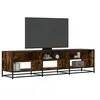 Image de Meuble TV chêne fumé 180x40x46 cm bois d'ingénierie, support TV, buffet TV, meuble multimédia, banc TV, meuble hifi, 3300807