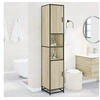 Image de Armoire de salle de bain chêne sonoma bois d'ingénierie métal 3300881