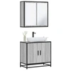 Image de Ensemble de meubles de salle de bain 2 pcs Sonoma gris