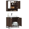 Image de Ensemble de meubles de salle de bain 2 pcs Chêne marron, armoire de rangement, armoire de bain, meuble de toilette 3300919