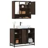 Image de Ensemble de meubles de salle de bain 2 pcs Chêne marron, armoire de salle de bain, placard de salle de bain, meuble 3300944