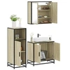 Image de Ensemble de meubles de salle de bain 3 pcs chêne sonoma, armoire de salle de bain, placard de salle de bain, meuble 3300946