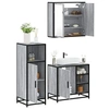Image de Ensemble de meubles de salle de bain 3 pcs Sonoma gris