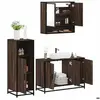Image de Ensemble de meubles de salle de bain 3 pcs Chêne marron, armoire de salle de bain, placard de salle de bain, meuble 3300984