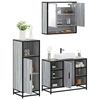 Image de Ensemble de meubles de salle de bain 3 pcs Sonoma gris