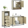 Image de Ensemble de meubles de salle de bain 3 pcs chêne sonoma