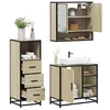 Image de Ensemble de meubles de salle de bain 3 pcs chêne sonoma
