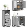 Image de Ensemble de meubles de salle de bain 3 pcs Sonoma gris
