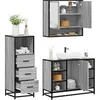 Image de Ensemble de meubles de salle de bain 3 pcs Sonoma gris