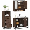 Image de Ensemble de meubles de salle de bain 3 pcs Chêne marron, armoire de salle de bain, armoire de rangement de toilette, 3301064