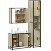 Image de Ensemble de meubles de salle de bain 3 pcs chêne sonoma, armoire de salle de bain, armoire de rangement de toilette, 3301091