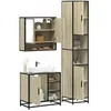 Image de Ensemble de meubles de salle de bain 3 pcs chêne sonoma, armoire de salle de bain, armoire de rangement de toilette, 3301116