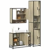 Image de Ensemble de meubles de salle de bain 3 pcs chêne sonoma, armoire de rangement, armoire de bain, meuble de toilette 3301121
