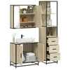 Image de Ensemble de meubles de salle de bain 3 pcs chêne sonoma