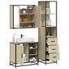 Image de Ensemble de meubles de salle de bain 3 pcs chêne sonoma