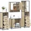 Image de Ensemble de meubles de salle de bain 4 pcs chêne sonoma