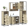 Image de Ensemble de meubles de salle de bain 4 pcs chêne sonoma