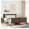 Image de Cadre de lit métal avec tête de lit et pied de lit 180x200 cm, lit double, meuble de chambre à coucher, lit d'invité, 3301373